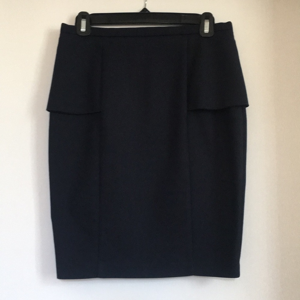 Zara pencil skirt with peplum, Navy Blue, Size S